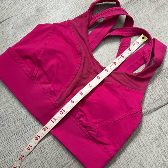 LULULEMON Oxygen Bra Jewelled Magenta Pink Size 6 - Picture 10 of 12